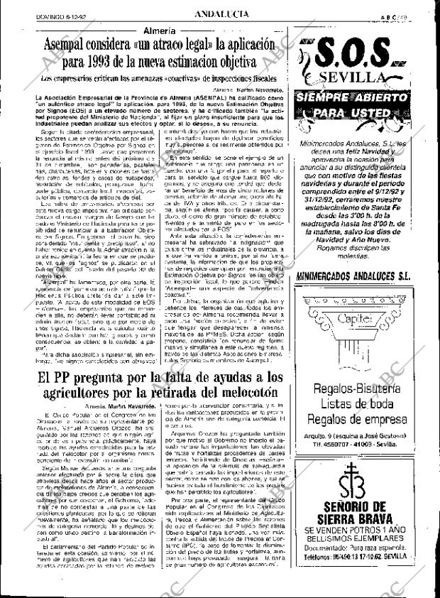 ABC SEVILLA 06-12-1992 página 49
