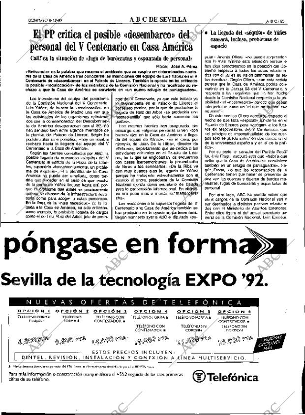 ABC SEVILLA 06-12-1992 página 65