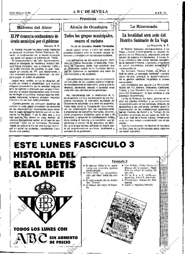 ABC SEVILLA 06-12-1992 página 75