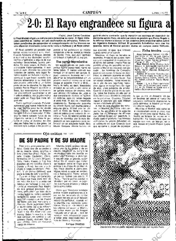 ABC MADRID 07-12-1992 página 74