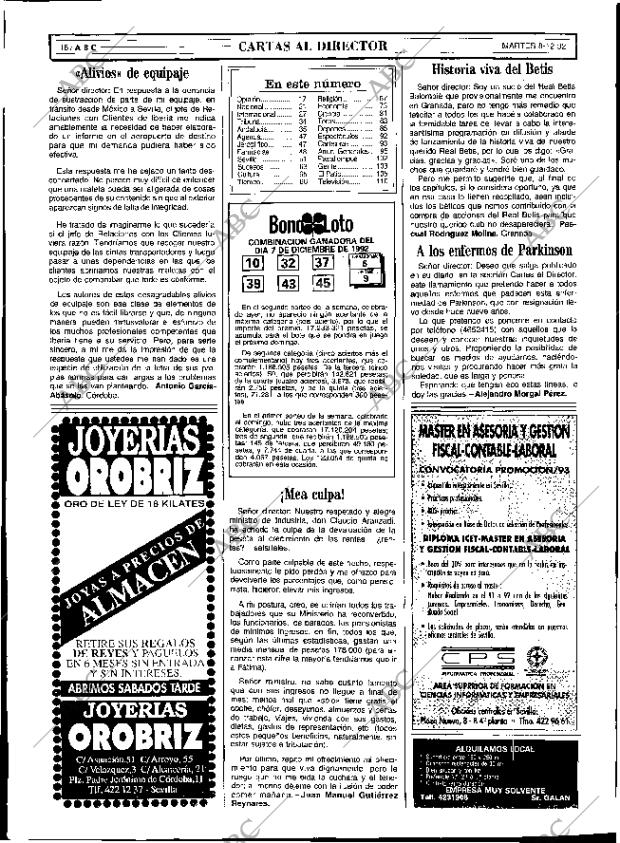 ABC SEVILLA 08-12-1992 página 16