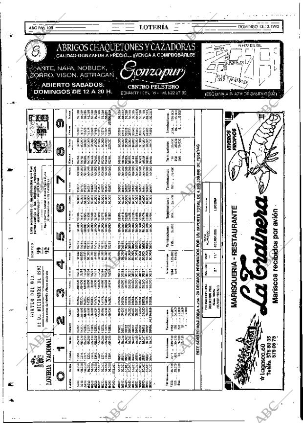 ABC MADRID 13-12-1992 página 108