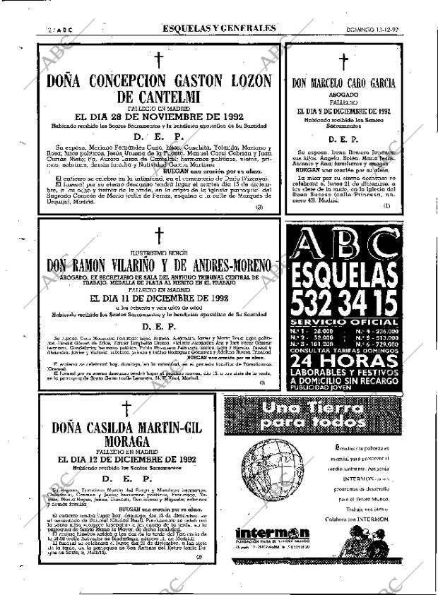 ABC MADRID 13-12-1992 página 112