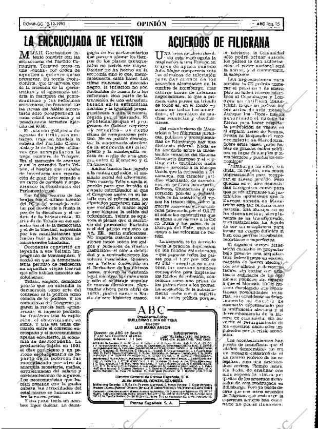ABC MADRID 13-12-1992 página 25