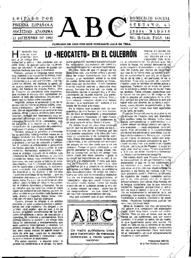 ABC MADRID 13-12-1992 página 3
