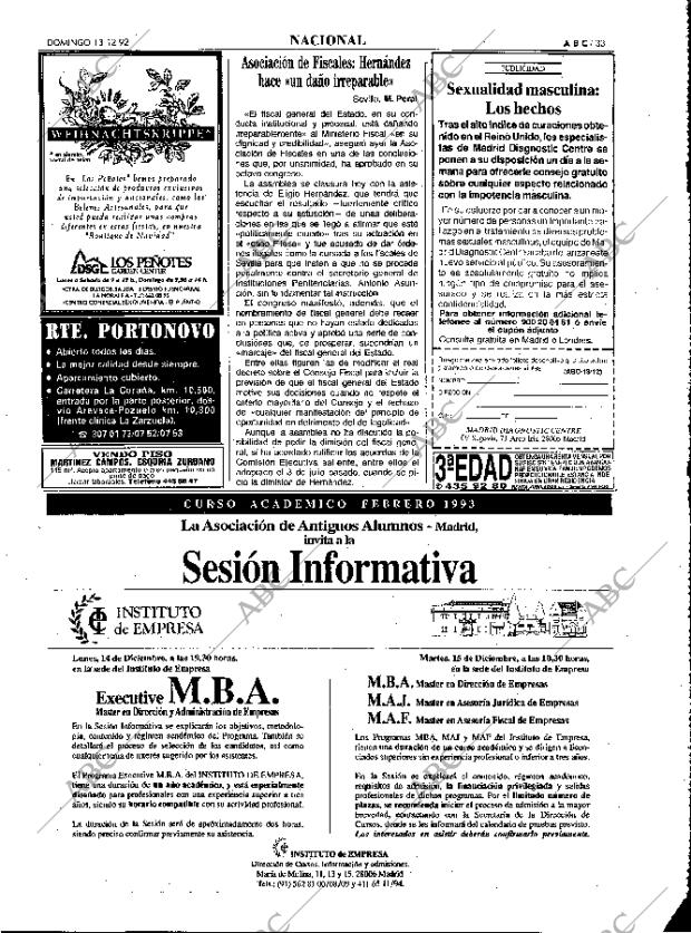 ABC MADRID 13-12-1992 página 33