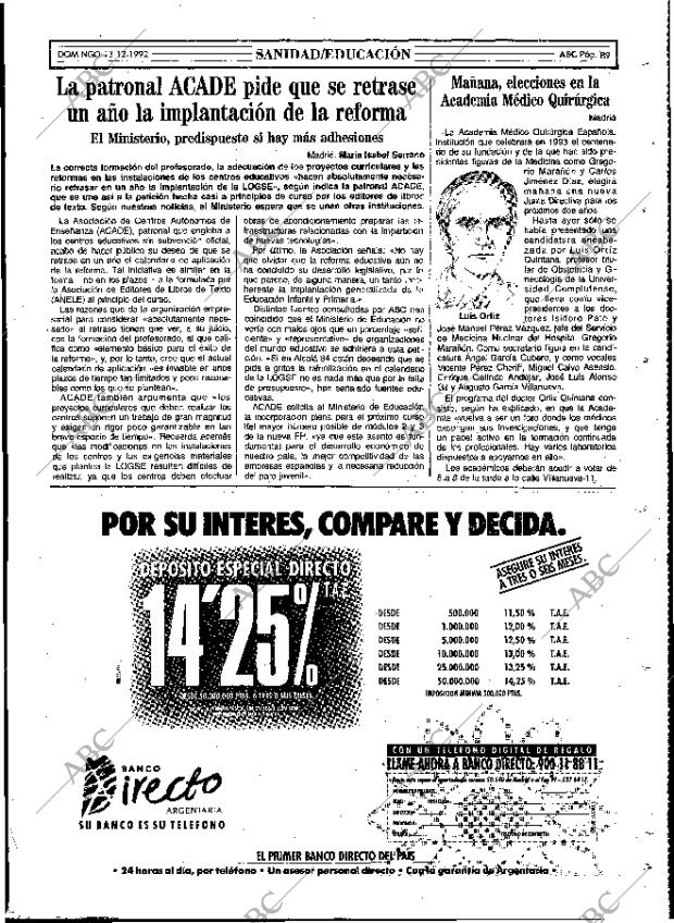 ABC MADRID 13-12-1992 página 89