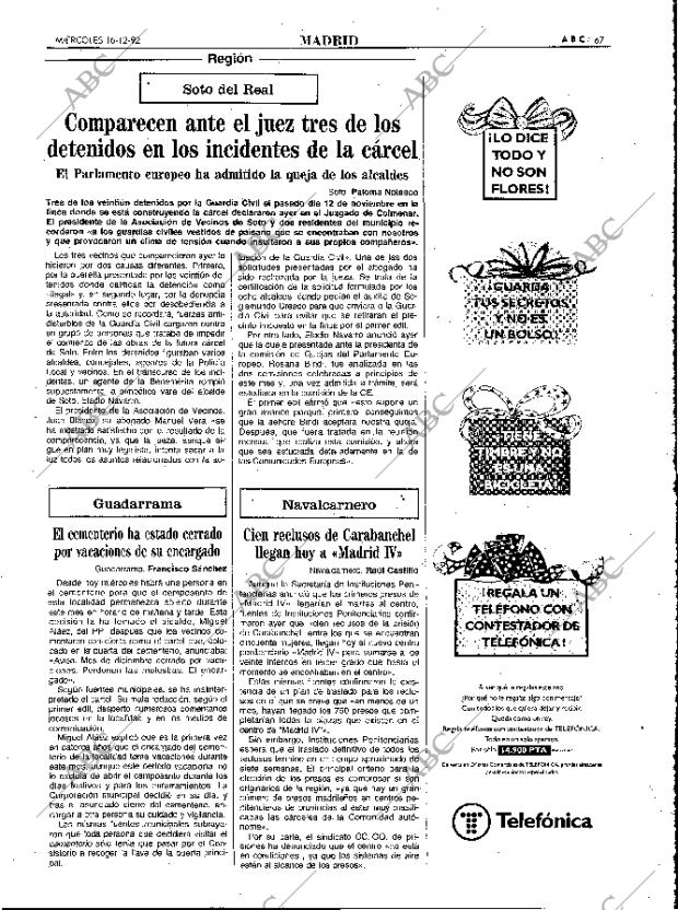 ABC MADRID 16-12-1992 página 67