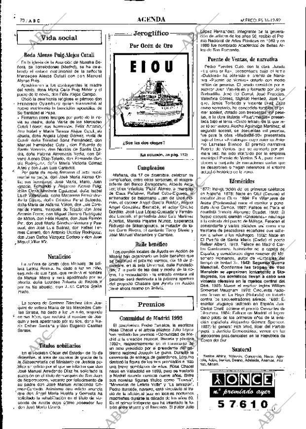 ABC MADRID 16-12-1992 página 70