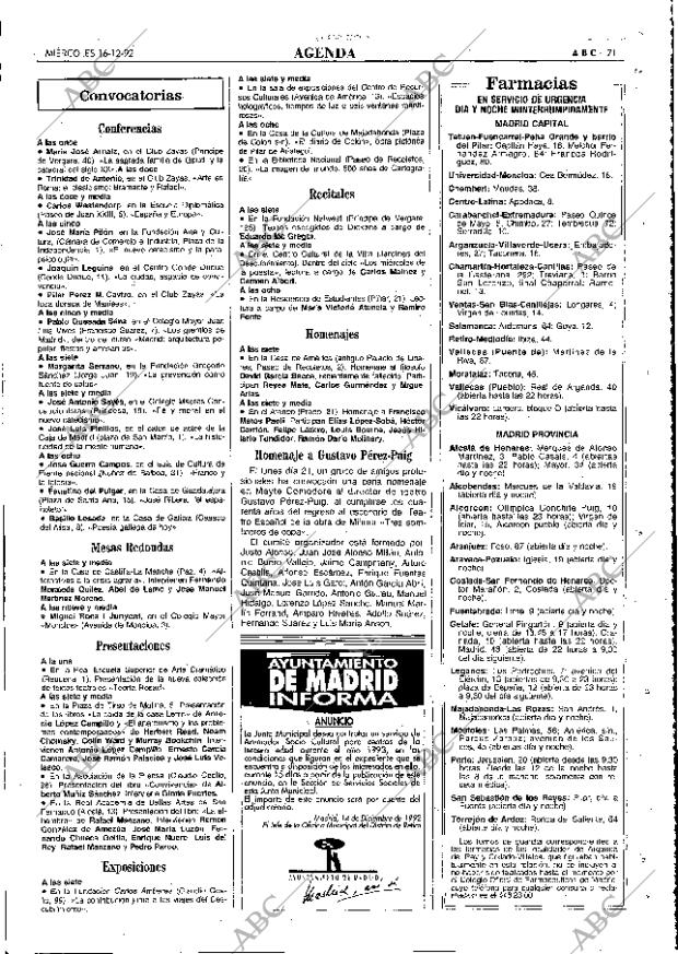 ABC MADRID 16-12-1992 página 71