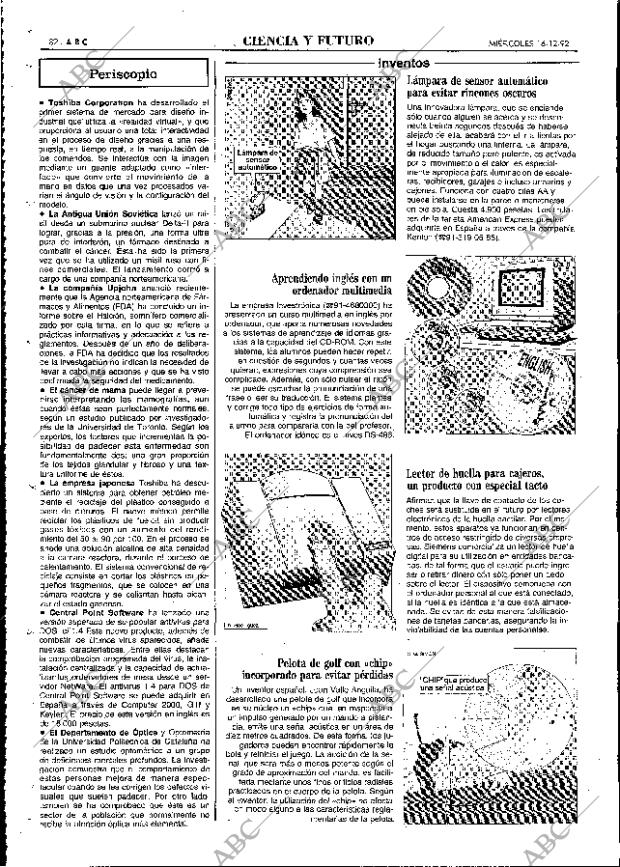 ABC MADRID 16-12-1992 página 82
