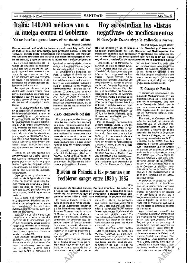 ABC MADRID 16-12-1992 página 83