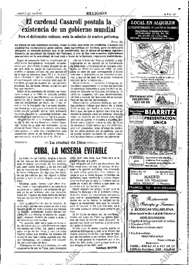 ABC MADRID 16-12-1992 página 87