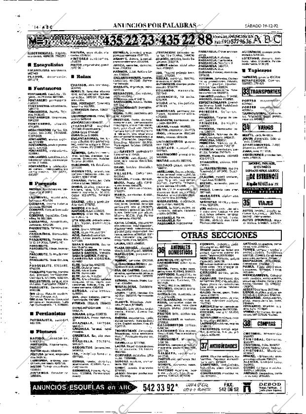 ABC MADRID 19-12-1992 página 114