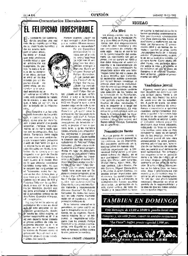 ABC MADRID 19-12-1992 página 22