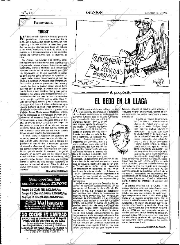 ABC MADRID 19-12-1992 página 24