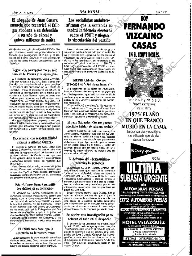 ABC MADRID 19-12-1992 página 27