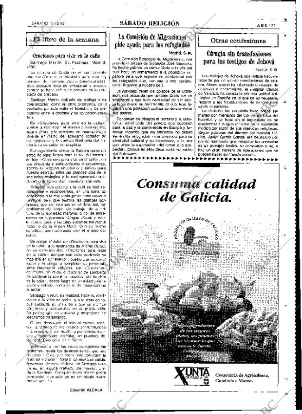 ABC MADRID 19-12-1992 página 77