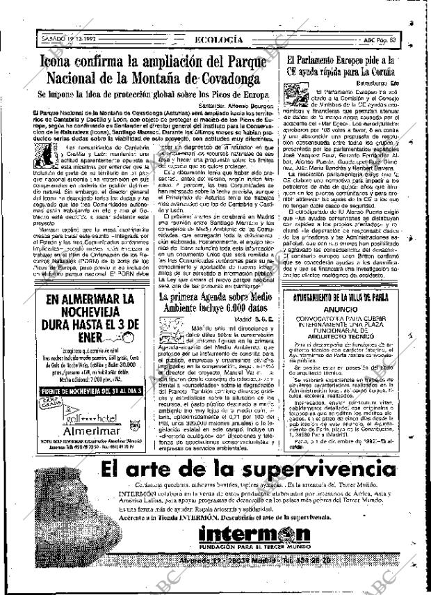 ABC MADRID 19-12-1992 página 83