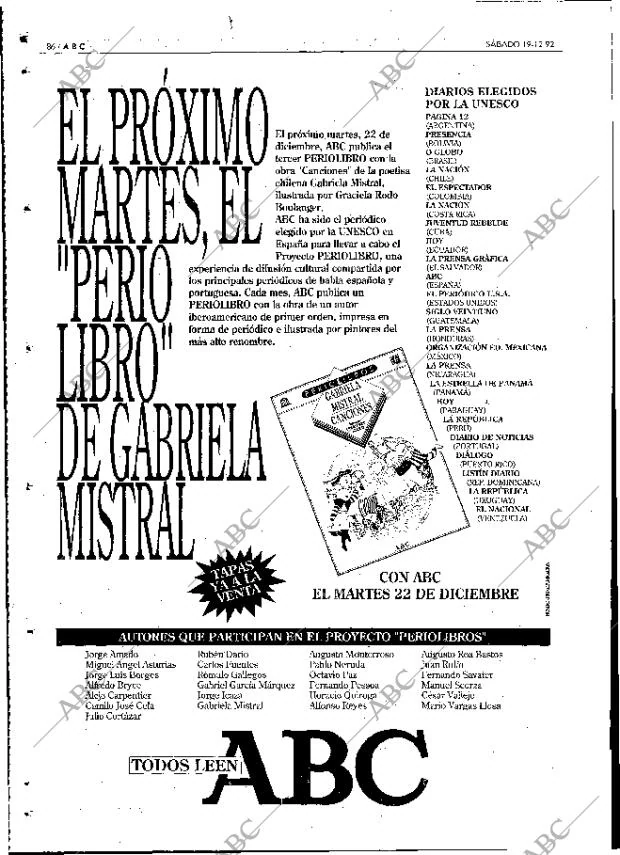 ABC MADRID 19-12-1992 página 86