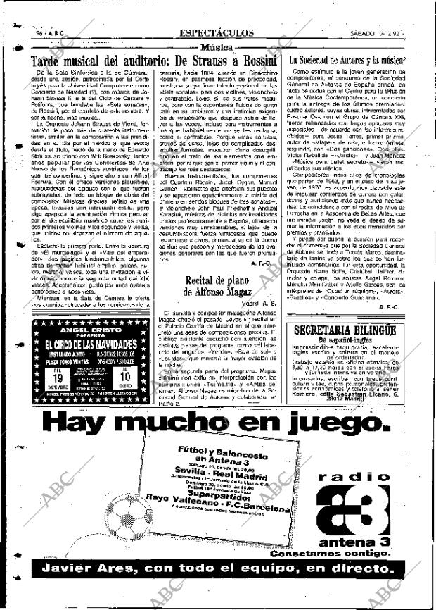 ABC MADRID 19-12-1992 página 96