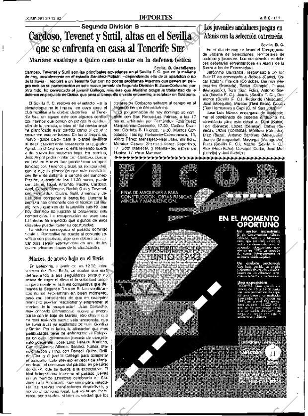 ABC SEVILLA 20-12-1992 página 111