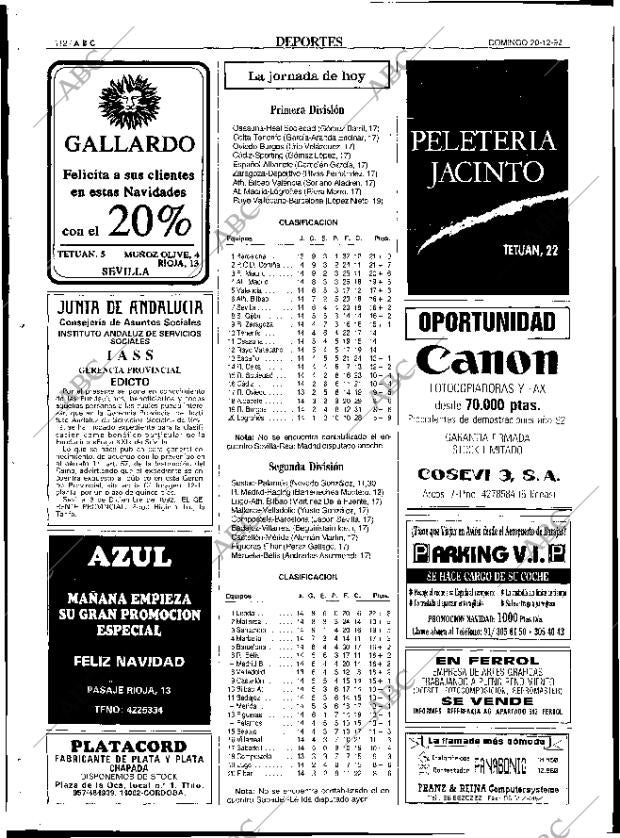 ABC SEVILLA 20-12-1992 página 112
