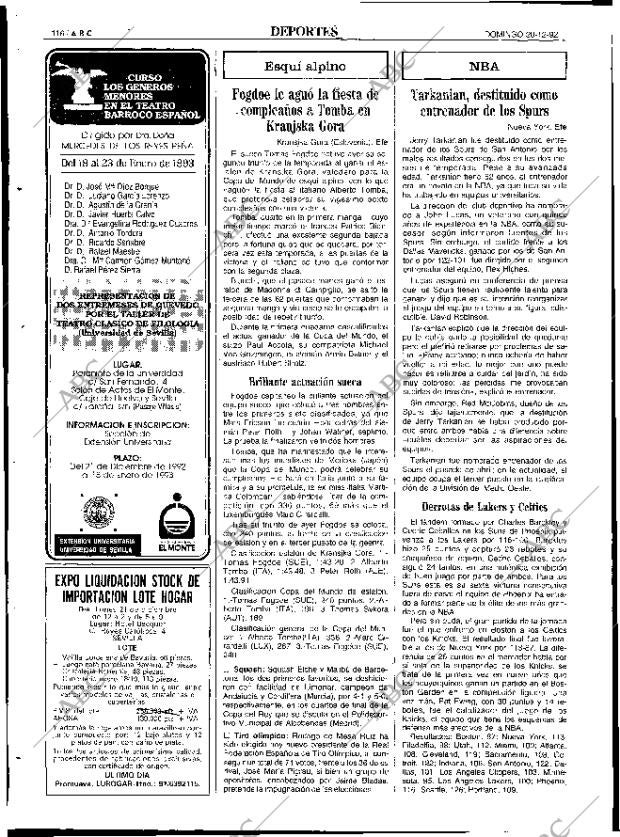 ABC SEVILLA 20-12-1992 página 116