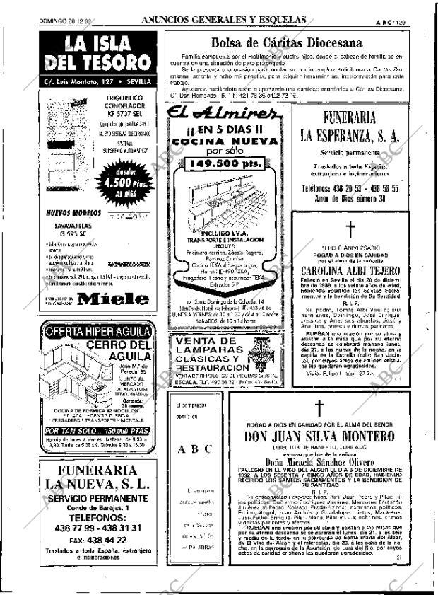 ABC SEVILLA 20-12-1992 página 129