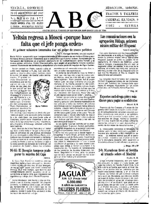 ABC SEVILLA 20-12-1992 página 21