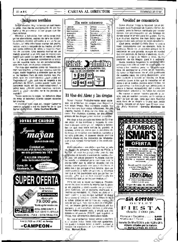 ABC SEVILLA 20-12-1992 página 22