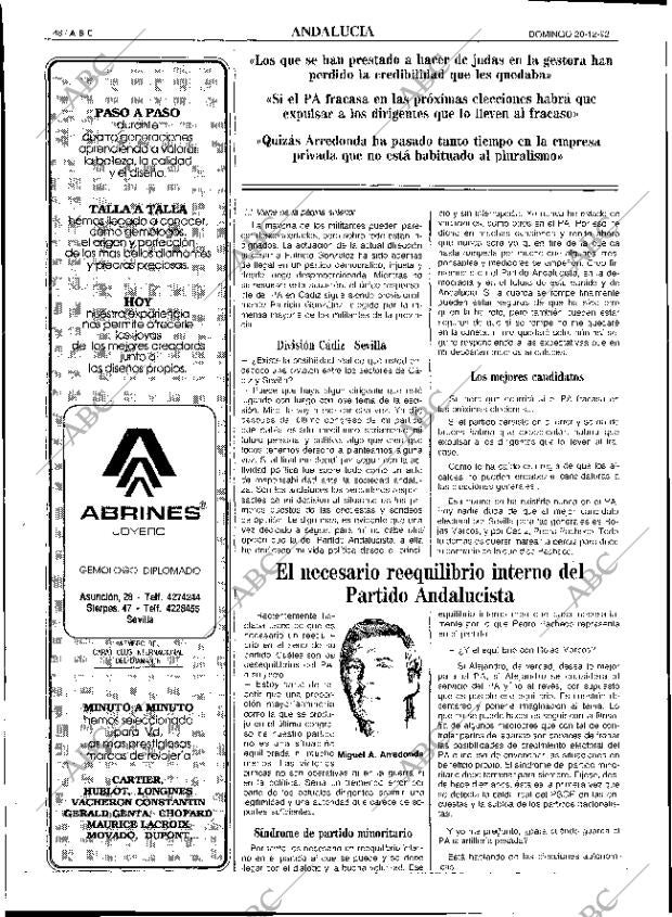 ABC SEVILLA 20-12-1992 página 48