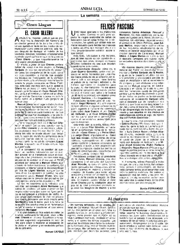 ABC SEVILLA 20-12-1992 página 52