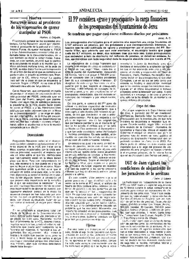 ABC SEVILLA 20-12-1992 página 58