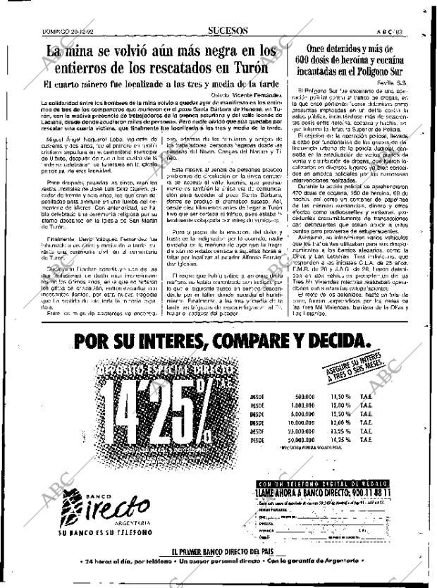 ABC SEVILLA 20-12-1992 página 83