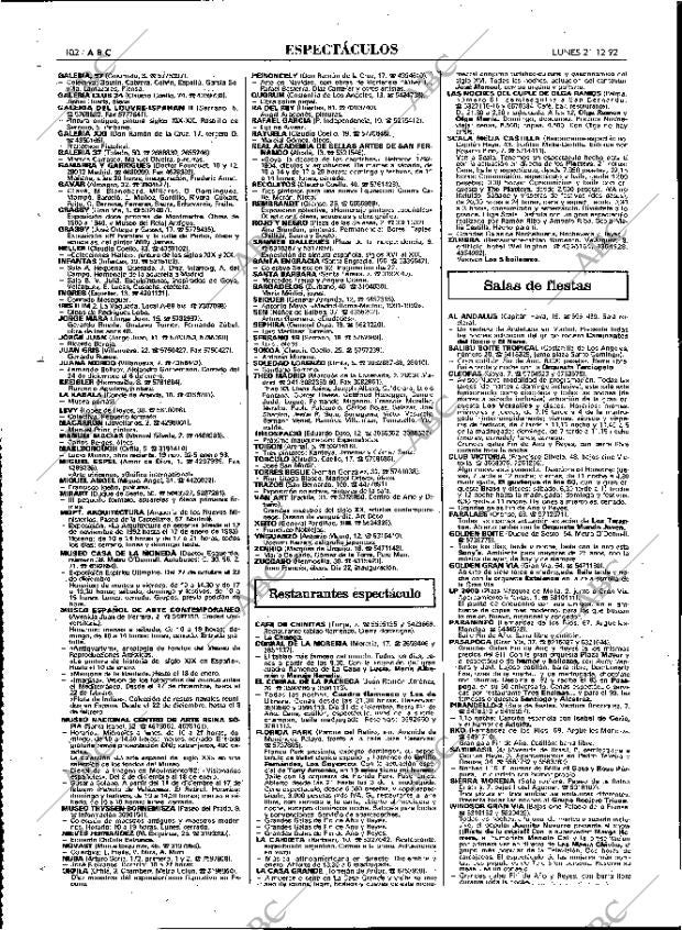 ABC MADRID 21-12-1992 página 102