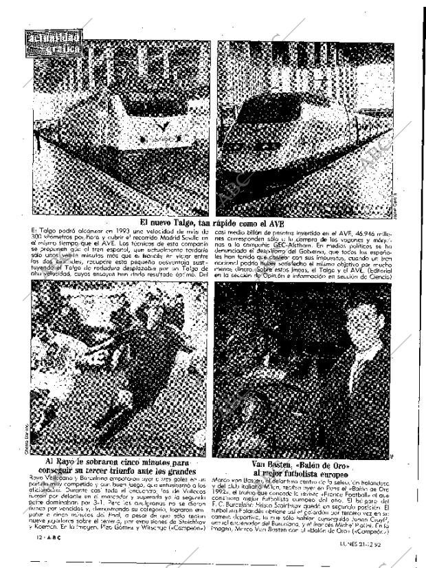 ABC MADRID 21-12-1992 página 12