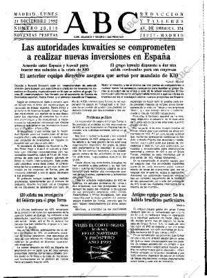ABC MADRID 21-12-1992 página 15