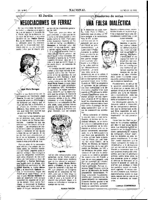 ABC MADRID 21-12-1992 página 28