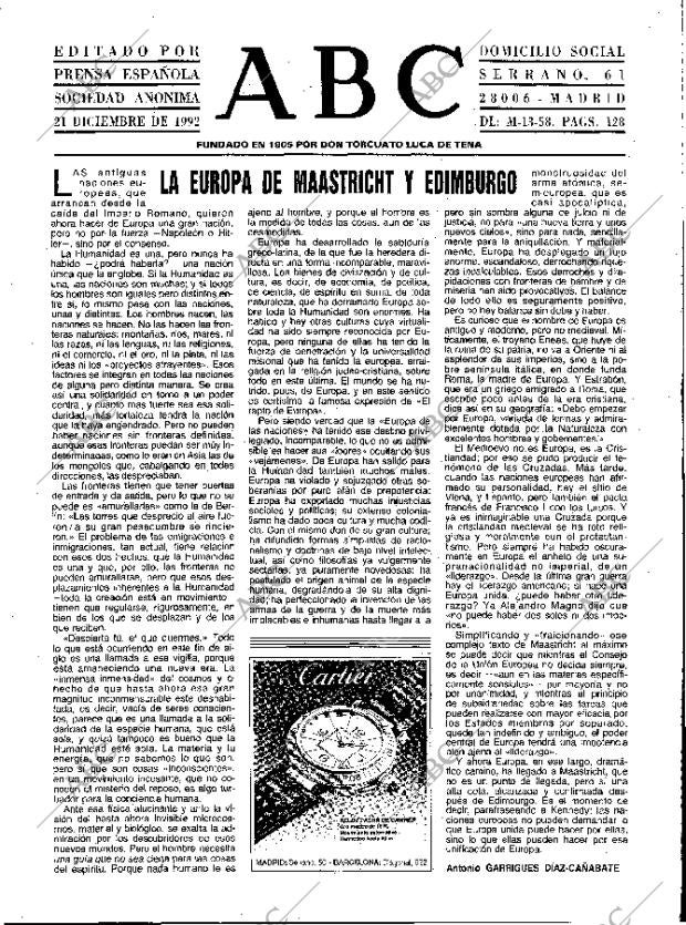 ABC MADRID 21-12-1992 página 3