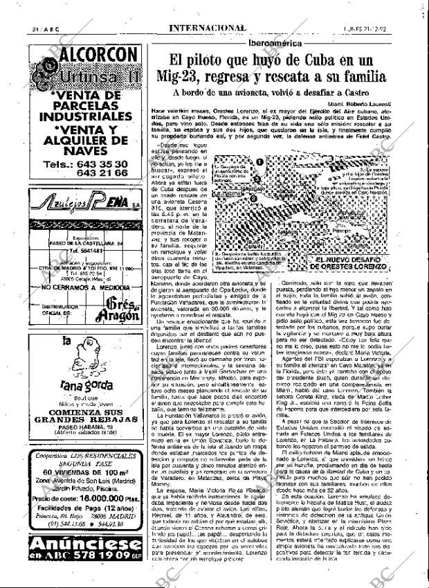 ABC MADRID 21-12-1992 página 34