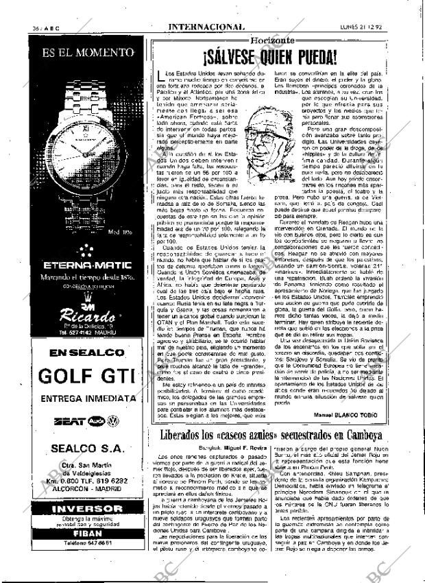ABC MADRID 21-12-1992 página 36