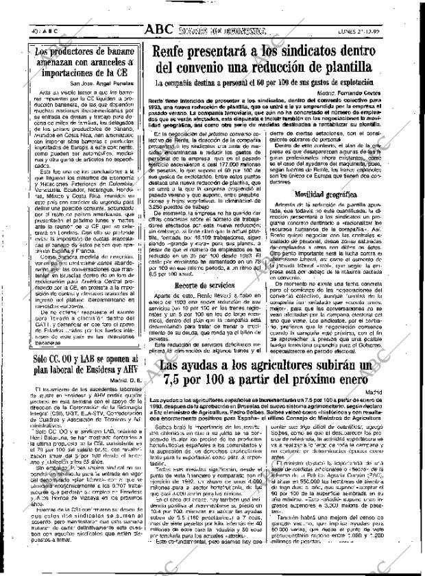 ABC MADRID 21-12-1992 página 40