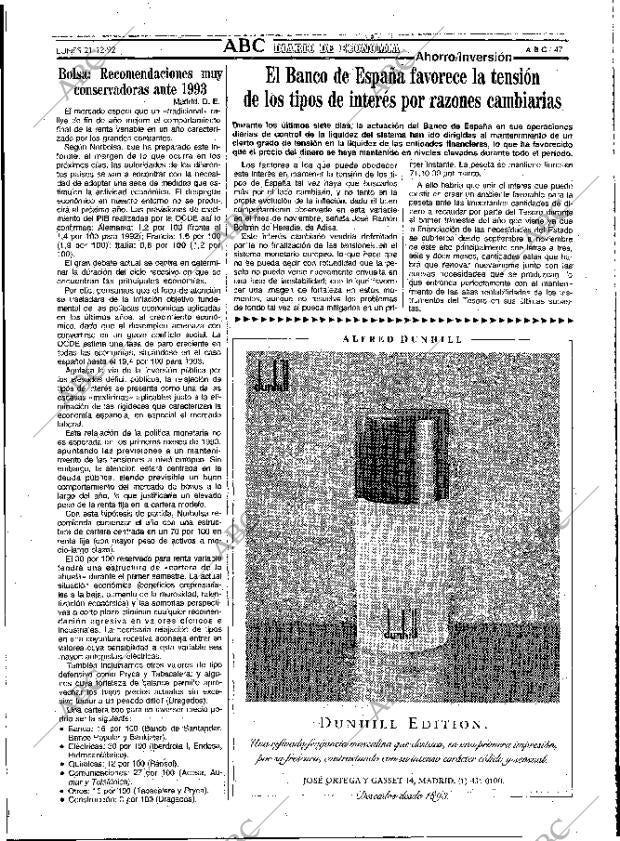 ABC MADRID 21-12-1992 página 47