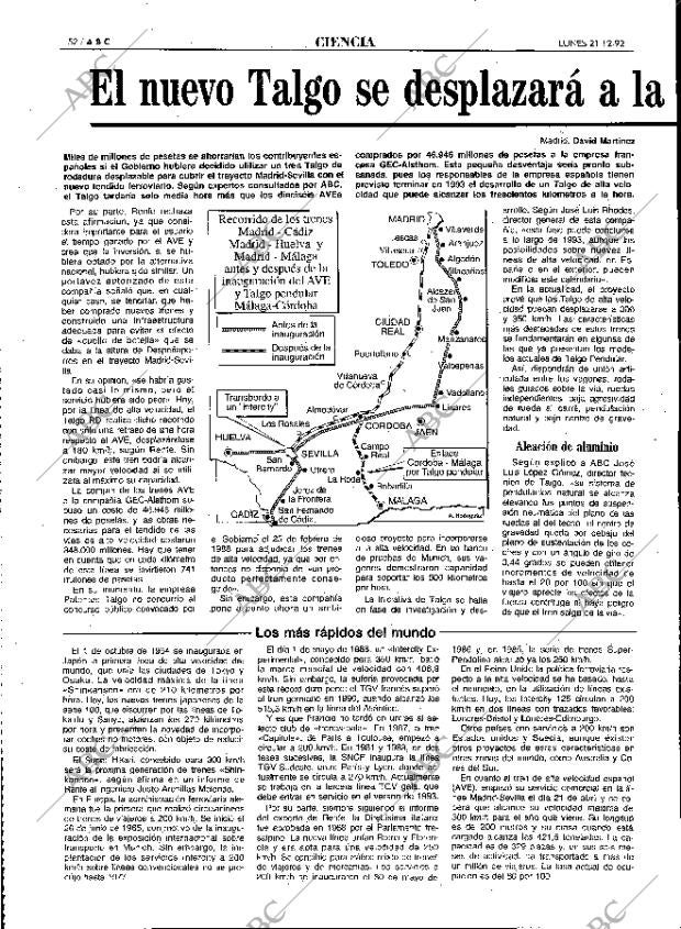ABC MADRID 21-12-1992 página 52