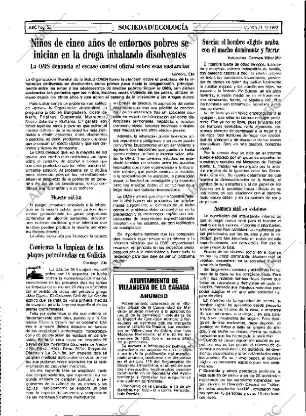 ABC MADRID 21-12-1992 página 56