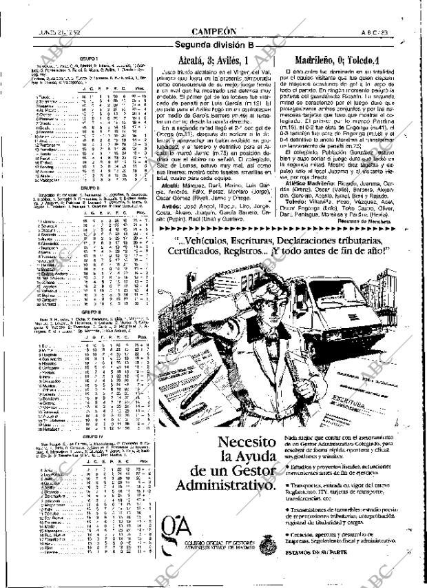 ABC MADRID 21-12-1992 página 83