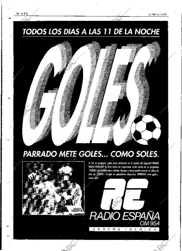 ABC MADRID 21-12-1992 página 84