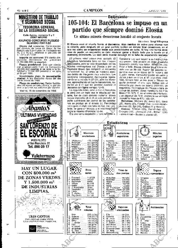 ABC MADRID 21-12-1992 página 90