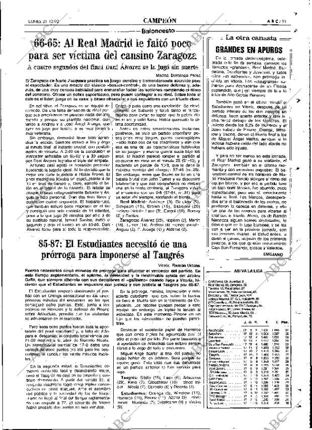 ABC MADRID 21-12-1992 página 91